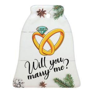 Will You Marry Me Gift Ceramic Bell Ornament