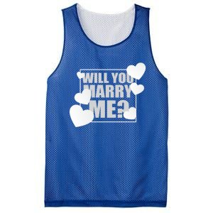 Will You Marry Me Great Gift Cute Wedding Marriage Proposal Great Gift Hearts Gi Mesh Reversible Basketball Jersey Tank