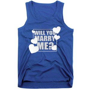 Will You Marry Me Great Gift Cute Wedding Marriage Proposal Great Gift Hearts Gi Tank Top