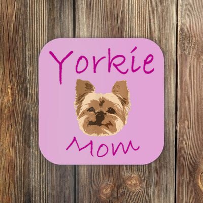 Wo Yorkie Mom Proud Yorkshire Terrier Mama Mom Coaster