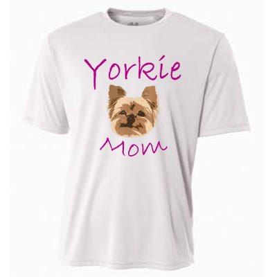 Wo Yorkie Mom Proud Yorkshire Terrier Mama Mom Cooling Performance Crew T-Shirt