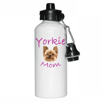 Wo Yorkie Mom Proud Yorkshire Terrier Mama Mom Aluminum Water Bottle