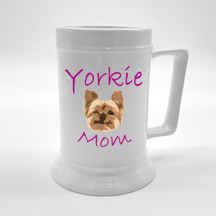 Wo Yorkie Mom Proud Yorkshire Terrier Mama Mom Beer Stein