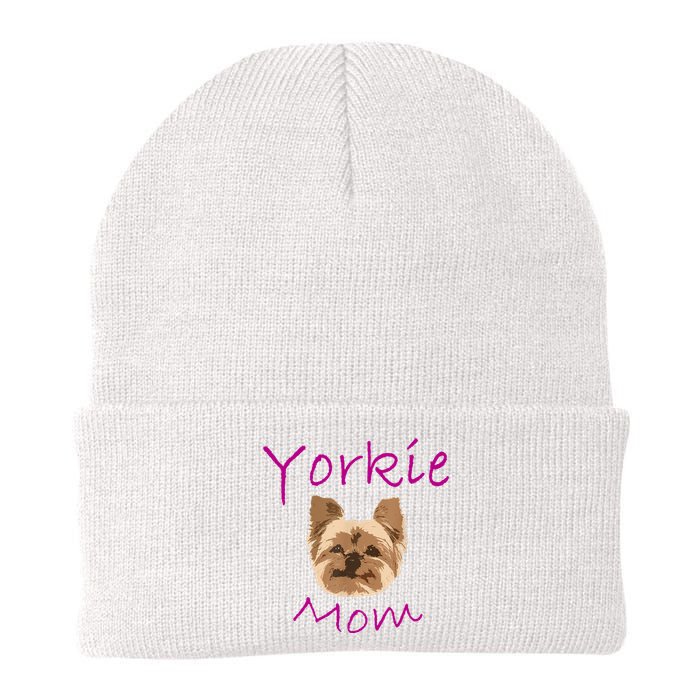 Wo Yorkie Mom Proud Yorkshire Terrier Mama Mom Knit Cap Winter Beanie