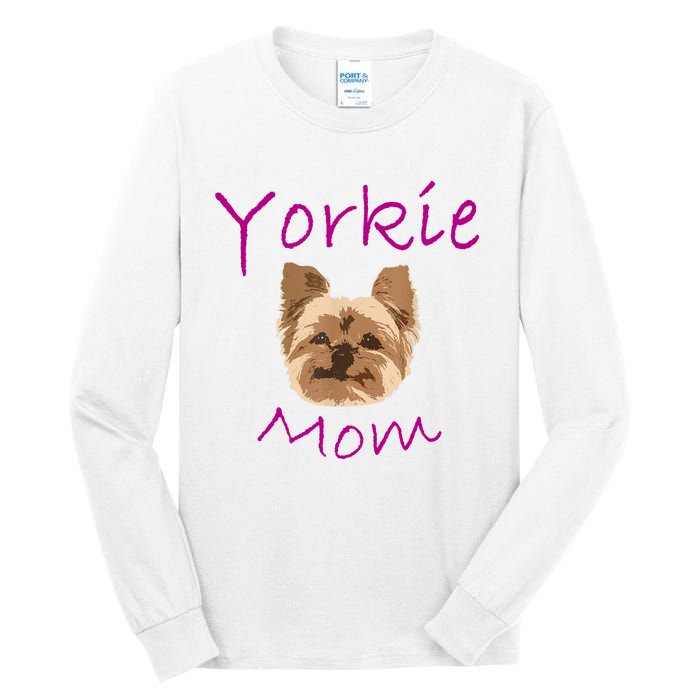 Wo Yorkie Mom Proud Yorkshire Terrier Mama Mom Tall Long Sleeve T-Shirt