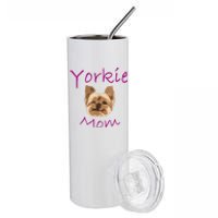 Wo Yorkie Mom Proud Yorkshire Terrier Mama Mom Stainless Steel Tumbler