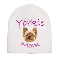 Wo Yorkie Mom Proud Yorkshire Terrier Mama Mom Short Acrylic Beanie