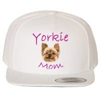 Wo Yorkie Mom Proud Yorkshire Terrier Mama Mom Wool Snapback Cap