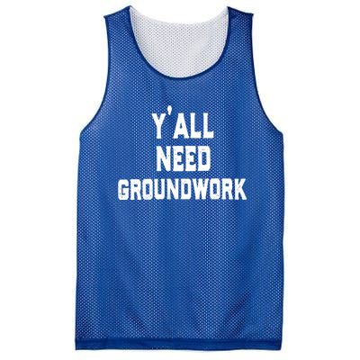 Womens Y'all Need Groundwork Mesh Reversible Basketball Jersey Tank