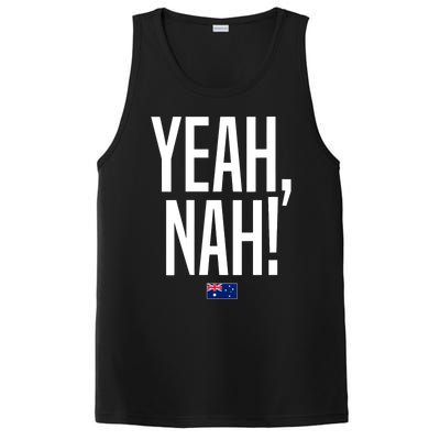 Wo Yeah Nah Australia Aussie Australian Slang V-Neck PosiCharge Competitor Tank