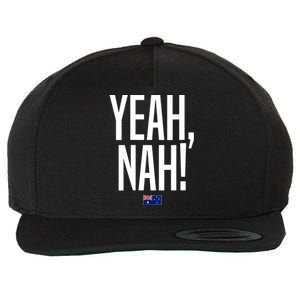 Wo Yeah Nah Australia Aussie Australian Slang V-Neck Wool Snapback Cap