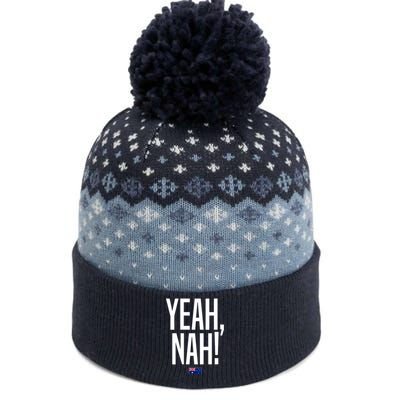 Wo Yeah Nah Australia Aussie Australian Slang V-Neck The Baniff Cuffed Pom Beanie