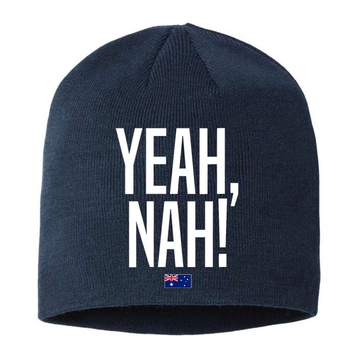 Wo Yeah Nah Australia Aussie Australian Slang V-Neck Sustainable Beanie