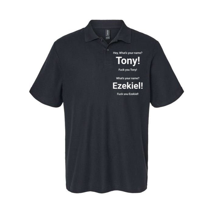 What's Your Name Tony & Ezekiel Softstyle Adult Sport Polo