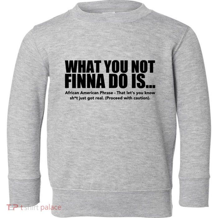 What You Not Finna Do Is Black Pride Toddler Sweatshirt