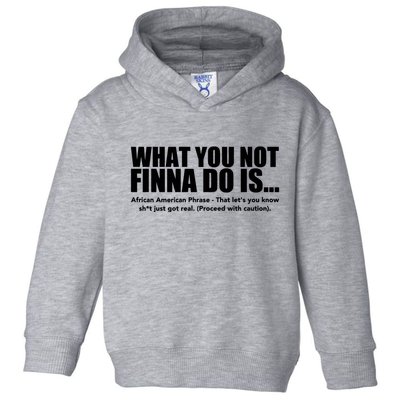 What You Not Finna Do Is Black Pride Toddler Hoodie