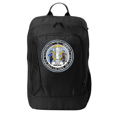 Wyoming Distressed State Seal City Backpack