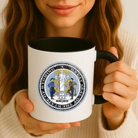 Wyoming Distressed State Seal Mug
