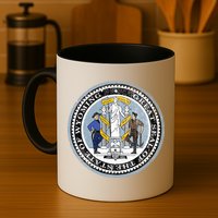 Wyoming Distressed State Seal Mug