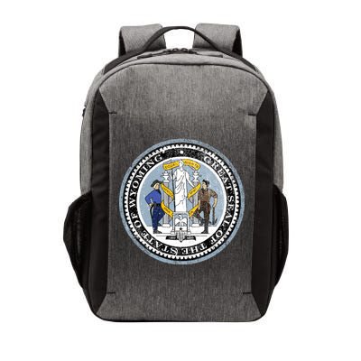 Wyoming Distressed State Seal Vector Backpack