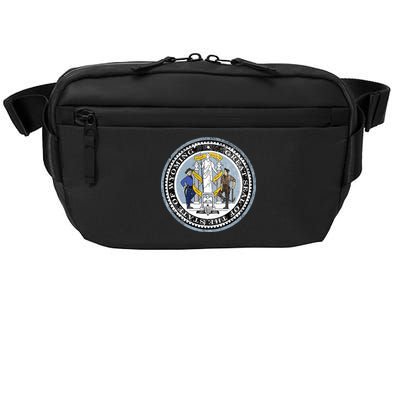 Wyoming Distressed State Seal Crossbody Pack