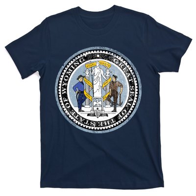 Wyoming Distressed State Seal T-Shirt