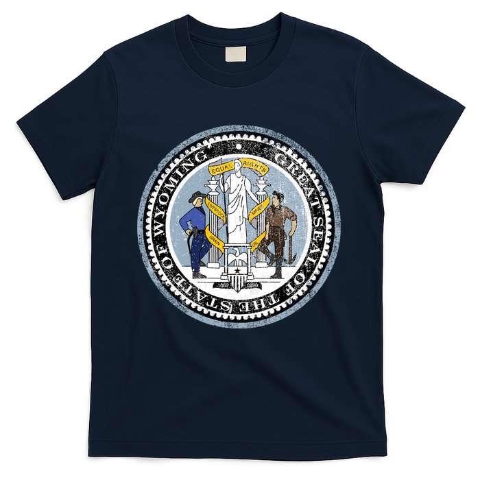 Wyoming Distressed State Seal T-Shirt