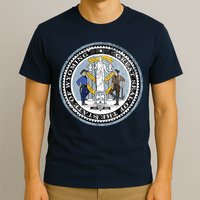 Wyoming Distressed State Seal T-Shirt
