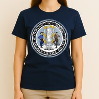 Wyoming Distressed State Seal T-Shirt
