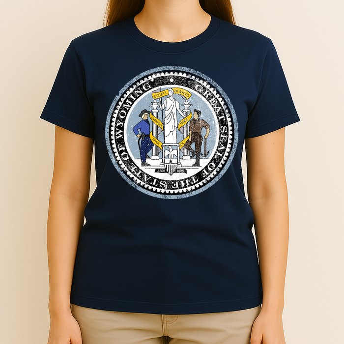 Wyoming Distressed State Seal T-Shirt