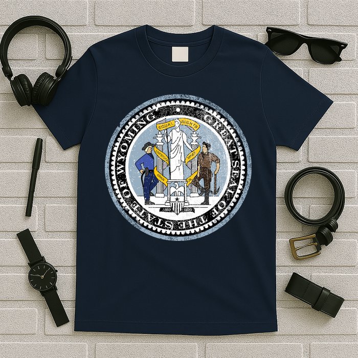 Wyoming Distressed State Seal T-Shirt