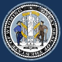 Wyoming Distressed State Seal T-Shirt