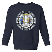 Wyoming Distressed State Seal Toddler Sweatshirt