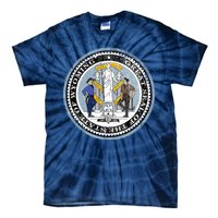 Wyoming Distressed State Seal Tie-Dye T-Shirt