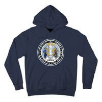 Wyoming Distressed State Seal Tall Hoodie