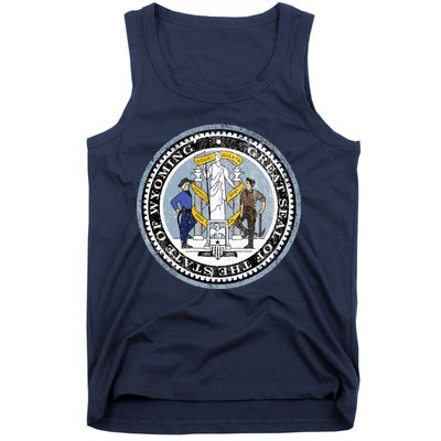 Wyoming Distressed State Seal Tank Top