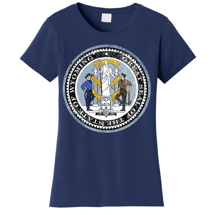 Wyoming Distressed State Seal Women's T-Shirt