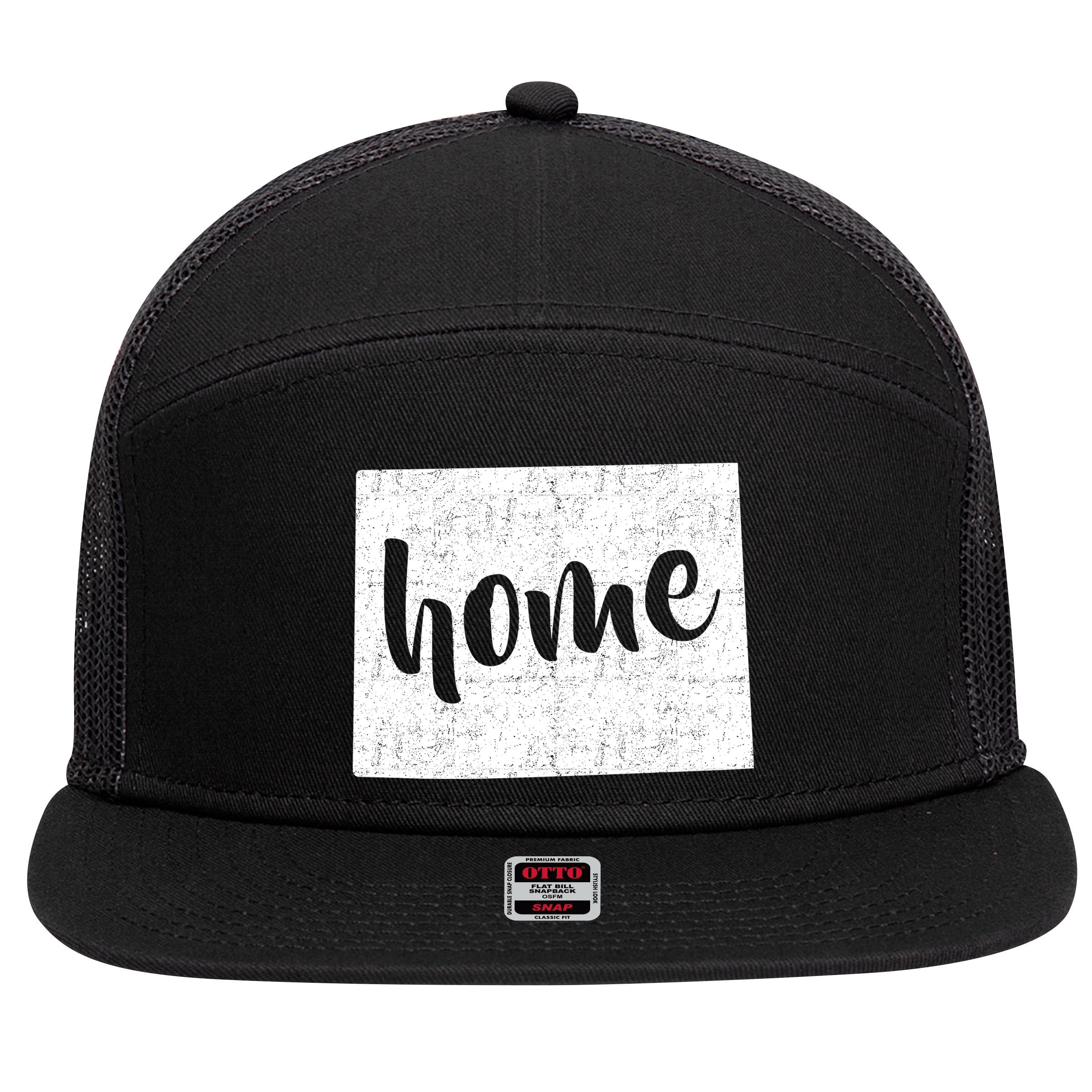 Wyoming Home State 7 Panel Mesh Trucker Snapback Hat