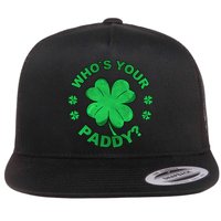 Who´s Your Paddy I Shamrock St Patrick's Day Flat Bill Trucker Hat