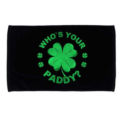 Who´s Your Paddy I Shamrock St Patrick's Day Microfiber Hand Towel