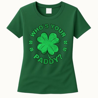 Who´s Your Paddy I Shamrock St Patrick's Day Womens T-Shirt