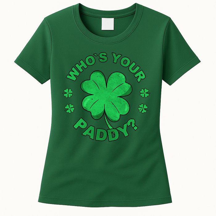 Who´s Your Paddy I Shamrock St Patrick's Day Womens T-Shirt