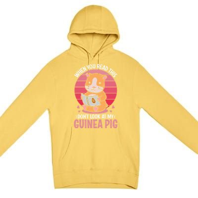 When You Read This Dont Look At My Guinea Pig Premium Pullover Hoodie