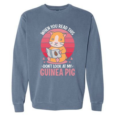 When You Read This Dont Look At My Guinea Pig Garment-Dyed Sweatshirt