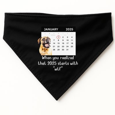When You Realized That 2025 Starts With Wtf Meme 2025 USA-Made Doggie Bandana