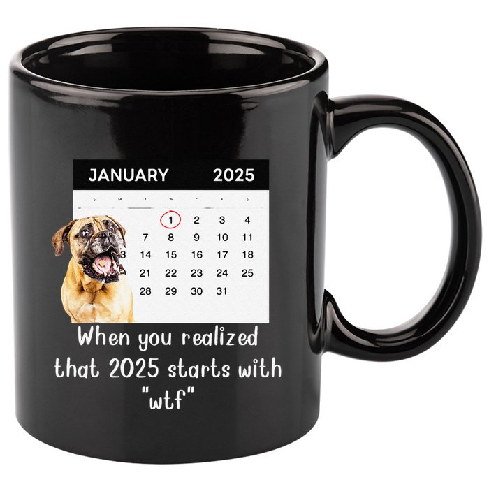 When You Realized That 2025 Starts With Wtf Meme 2025 11oz C Handle Ceramic Mug
