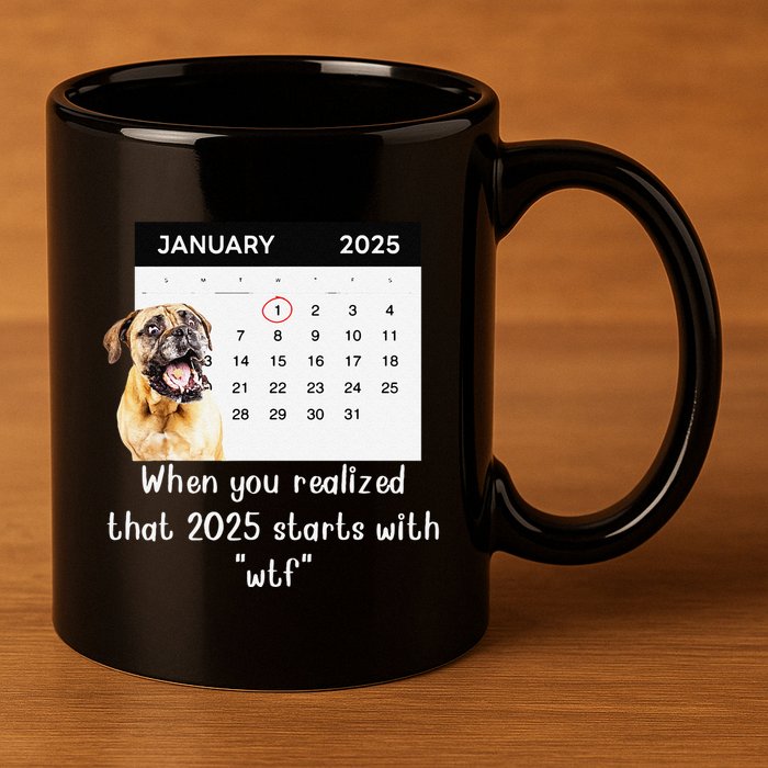 When You Realized That 2025 Starts With Wtf Meme 2025 11oz C Handle Ceramic Mug