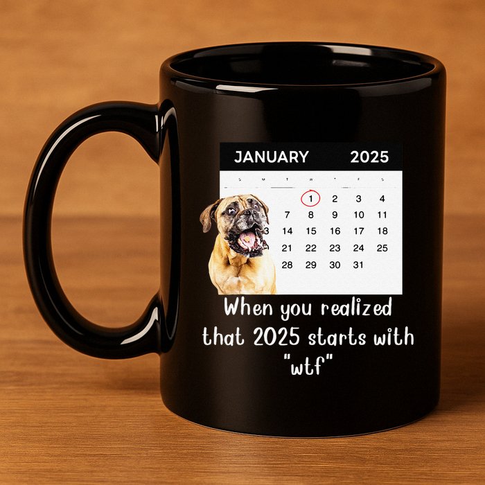 When You Realized That 2025 Starts With Wtf Meme 2025 11oz C Handle Ceramic Mug