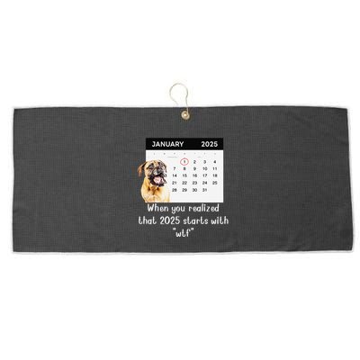 When You Realized That 2025 Starts With Wtf Meme 2025 Large Microfiber Waffle Golf Towel
