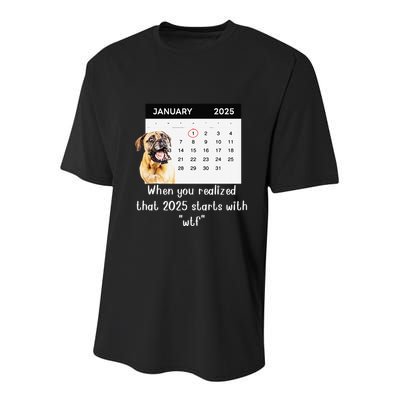 When You Realized That 2025 Starts With Wtf Meme 2025 Youth Performance Sprint T-Shirt